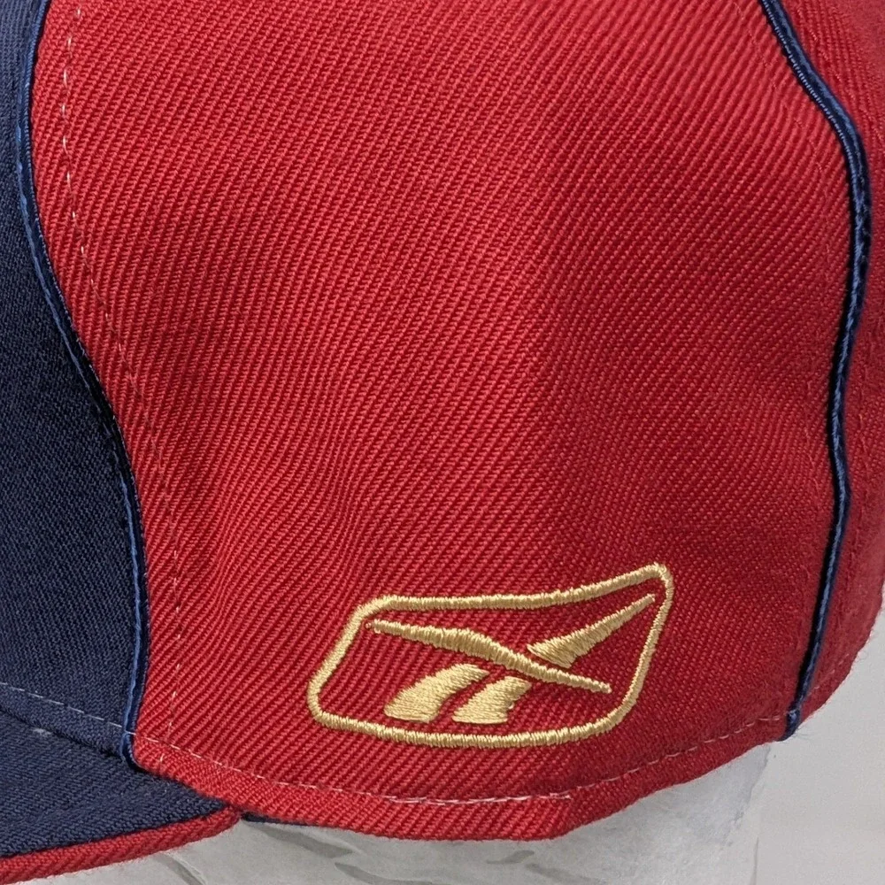 Reebok Cleveland Cavaliers NBA Fitted Hat 7 3/8 NWT Navy Red Wool Flat Brim